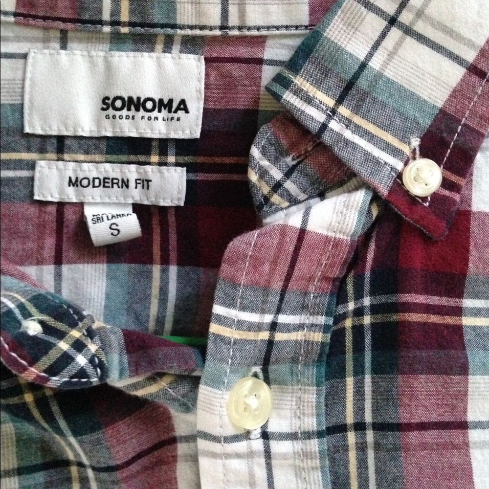 Sonoma Plaid Long Sleeve Button Down
